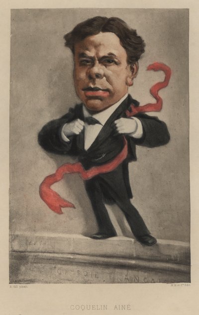 Benoit-Constant Coquelin by Andre Gill